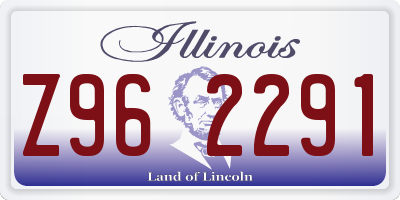 IL license plate Z962291