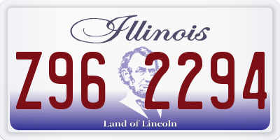 IL license plate Z962294