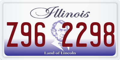 IL license plate Z962298