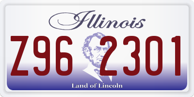 IL license plate Z962301