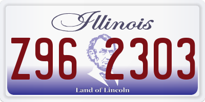 IL license plate Z962303