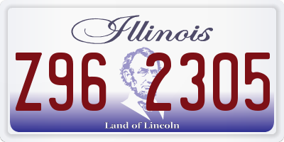 IL license plate Z962305