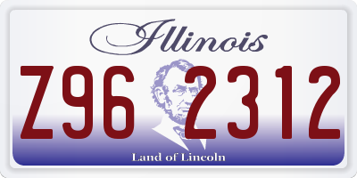 IL license plate Z962312