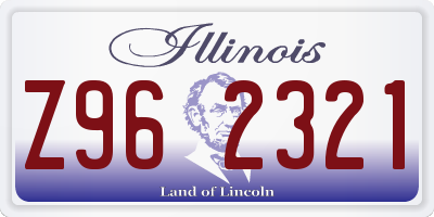 IL license plate Z962321