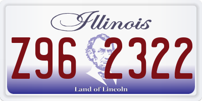 IL license plate Z962322