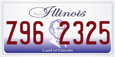 IL license plate Z962325