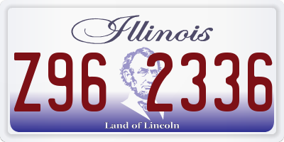 IL license plate Z962336