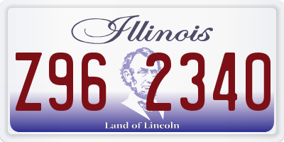 IL license plate Z962340