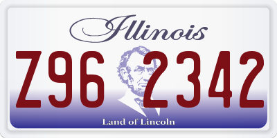 IL license plate Z962342
