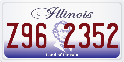 IL license plate Z962352