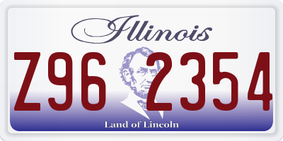 IL license plate Z962354