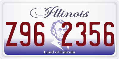 IL license plate Z962356
