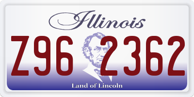 IL license plate Z962362