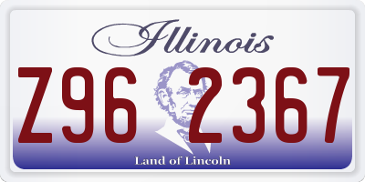 IL license plate Z962367