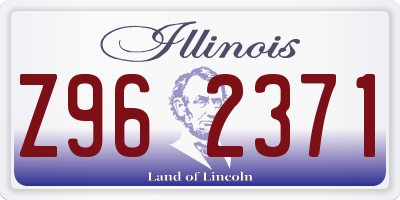 IL license plate Z962371