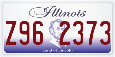 IL license plate Z962373
