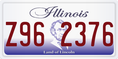IL license plate Z962376