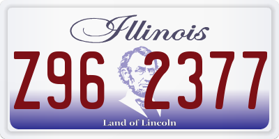 IL license plate Z962377