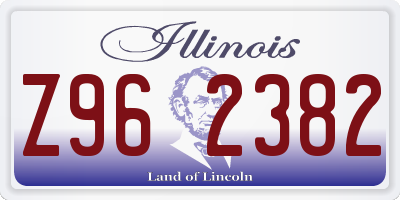 IL license plate Z962382