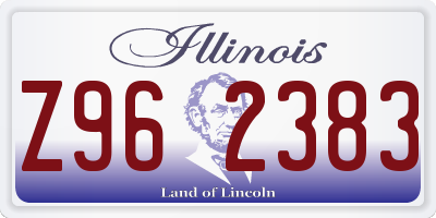 IL license plate Z962383