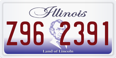 IL license plate Z962391