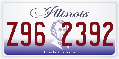 IL license plate Z962392