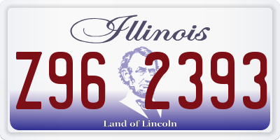 IL license plate Z962393