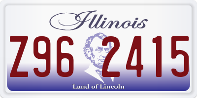 IL license plate Z962415