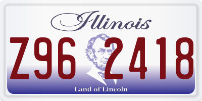 IL license plate Z962418