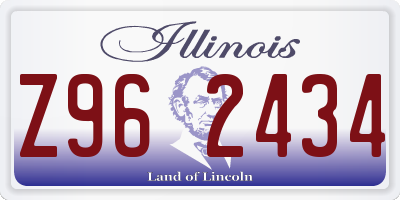 IL license plate Z962434
