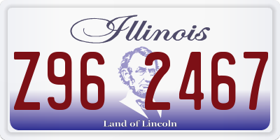 IL license plate Z962467