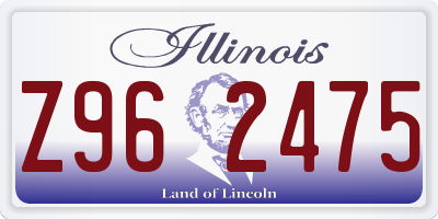 IL license plate Z962475