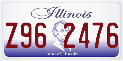 IL license plate Z962476
