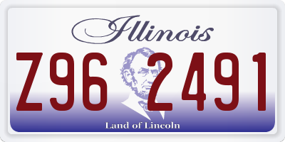 IL license plate Z962491