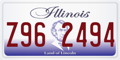 IL license plate Z962494