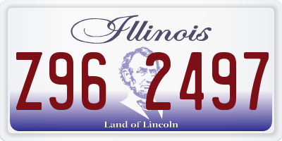 IL license plate Z962497