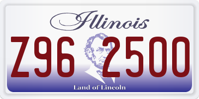 IL license plate Z962500