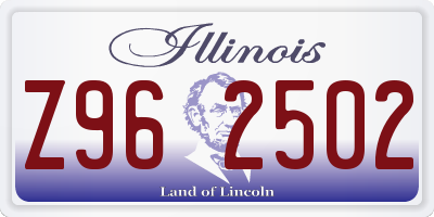 IL license plate Z962502