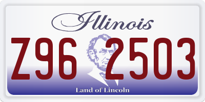 IL license plate Z962503