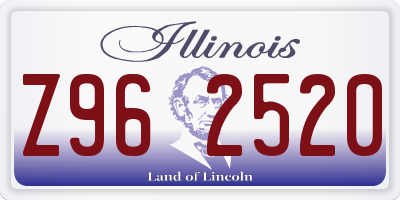 IL license plate Z962520