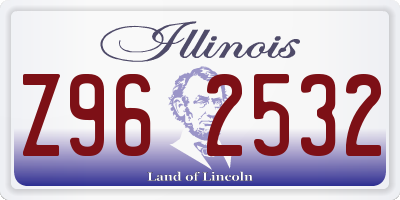 IL license plate Z962532