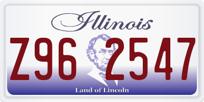 IL license plate Z962547