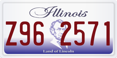 IL license plate Z962571
