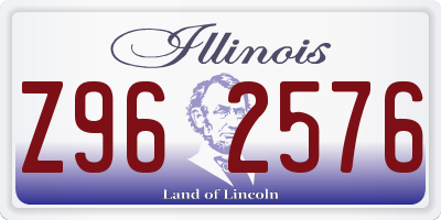 IL license plate Z962576