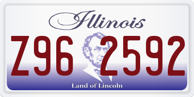 IL license plate Z962592