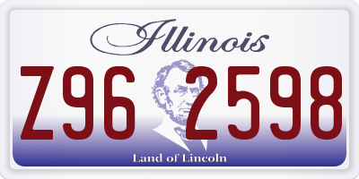 IL license plate Z962598