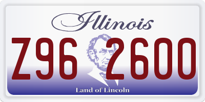IL license plate Z962600