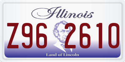 IL license plate Z962610