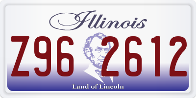 IL license plate Z962612