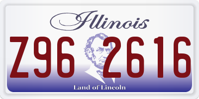 IL license plate Z962616